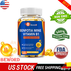 Benfotiamine 300mg 120Caps Vitamin B1 Benfotiamine Thiamine Fat-Soluble