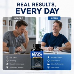 NAD+ Men’s Supplements for Lasting Vitality & Resilience – 60 Count