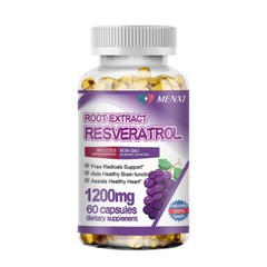 Resveratrol Capsules 1200mg Natural Antioxidant, Anti Aging, Anti Inflammatory