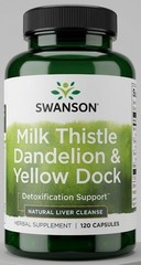 Milk Thistle, Dandelion, Yellow Dock, 120 Capsules