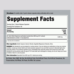 Standardized St. John’s Wort Extract | 4800mg/serving, 90 servings | Piping Rock