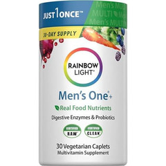 Rainbow Light Multivitamin for Men, Vitamin C, D & Zinc, Probiotics, Men’s One M