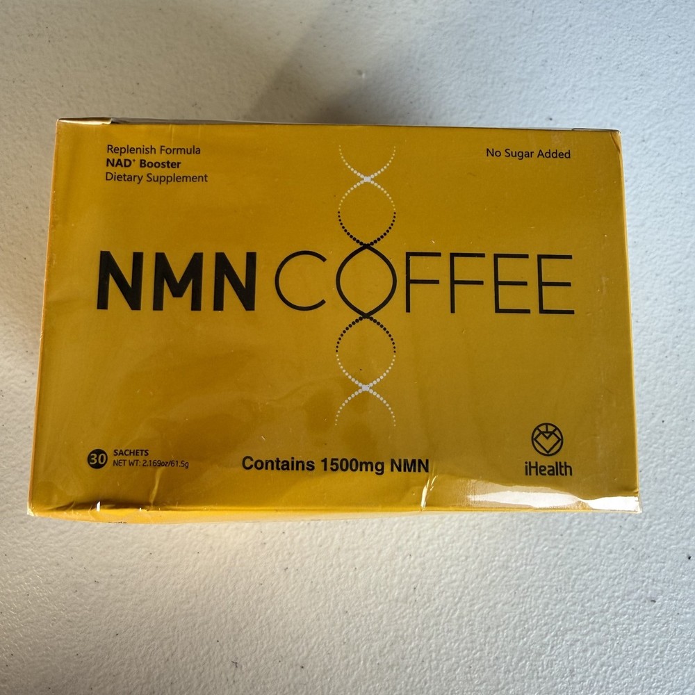 iHealth NMN COFFEE NAD+Booster contains 50mg NMN Per packet NEW box 30 Packets