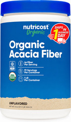 Nutricost Organic Acacia Fiber Powder (1 LB) Unflavored USDA Organic SHIPS FAST