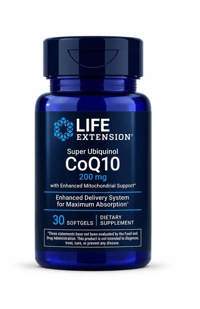 Life Extension Super Ubiquinol CoQ10 200mgwith Enhanced Mitochondrial Support
