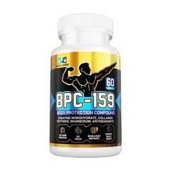 Peptide Capsules with Creatine, Collagen, and Magnesium, Gluten-Free, 60Capsule