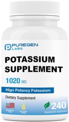 Puregen Labs Potassium Bicarbonate Supplement 1020 mg | Non-GMO | Gluten 1PK