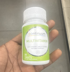 Continuum Multivitamin Tablets with Vitamin C for General Wellness, 30 Count