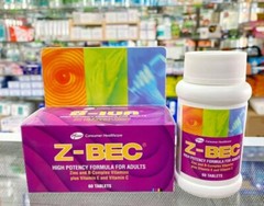 6 Bottles Z-BEC Multivitamins High Potency Formula For Adults 6X60 Tablets