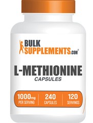 BulkSupplements L-Methionine Capsules -1000mg per Serving – 240 Capsules