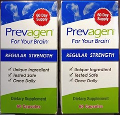 2 AUTHENTIC PREVAGEN REGULAR STRENGTH BRAIN MEMORY SUPPLEMENT 60 X2 120 CAPSULES