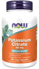 NOW Foods Potassium Citrate 99mg Capsules – 180 Count