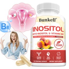 Inositol Vitamin B8 Capsules 1000mg – Female Hormone Support, Stress Management