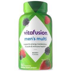 VitaFusion Men’s Complete Multivitamin Gummies, Berry Flavor – 150 count