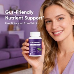 Advanced Elvera Elderberry Gut Support – Complex Organic Black Elderberry Soft C