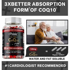 CoQ10 240pcs – Supports Heart, Skin, Brain, and Dental Health, Antioxidant