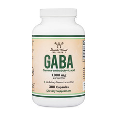 Double Wood Supplements GABA 300 Capsules, 1,000mg per Serving