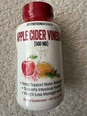Nutrition Works Apple Cider Vinegar 500mg Supplement 90 Capsules EXP 2027