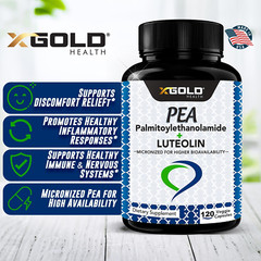 Palmitoylethanolamide 630 Mg + Luteolin Standardized 98%- Micronized Pea 99% …