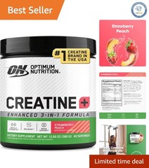 Creatine Monohydrate Plus Powder – Strawberry Peach, 40 Servings for Strength