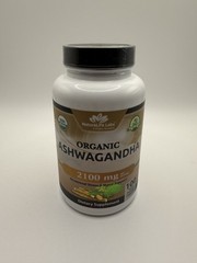 NaturaLife Labs Organic Ashwagandha 2100 Mg 100 Vegan Capsules – Brand New Seal