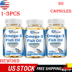 3600mg Omega 3 Fish Oil Capsules 3x Strength EPA & DHA, Highest Potency 120Pills