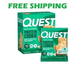 Quest Nutrition, 15g Protein Soft Cookie, White Chocolate Macadamia Flavor, High