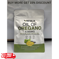 Resilia Oil of Oregano 6000mg with Black Seed Oil Softgels – 60 Capsules 1xPk