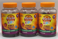 3PK Meta Mucil Kids Mixed Berry Fiber Gummies 5g ~ 72 Gummies Each ~ EXP 9/26+