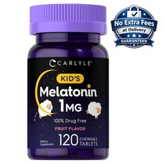 Melatonina para Niños 1mg 120 Tabletas Masticables Sabor Fruta 120 Porciones