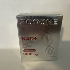 Zooone NAD+ Resveratrol CoQ10 D-Ribose PQQ 1000mg 30 packets 10.56 oz exp: 09/27