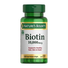 Nature’s Bounty Biotin Hair Skin and Nails 120 Count (Pack of 1), Green