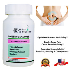 The Best Digestive Enzyme Bloating Relief Supplement, Support, 90 Caps, 750 mg.