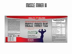Muscle Development – MUSCLE MAKER PLUS – Sexual Health – Lean Muscle – 1Bot 60Ct