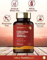 Citicoline 500Mg | 120 Capsules | CDP Choline Supplements | Therapeutic Grade |