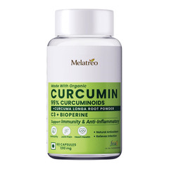 Maletreo Organics Curcumin C3 + Bioperine 1310 Mg Supplement – 60 Veg Capsules