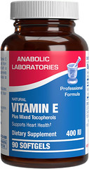 Anabolic Vitamin E 400 IU 90 Softgels Mixed Tocopherols Heart Support