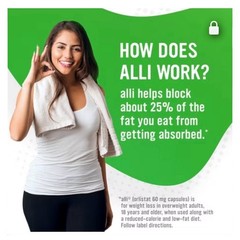 Alli Orlistat Weight Loss Supplement Caps 60mg Starter Pack 60 Capsules-Exp 2027