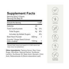 NEW Non-GMO Humann SuperBeets Heart Chews Pomegranate Berry 60 Count