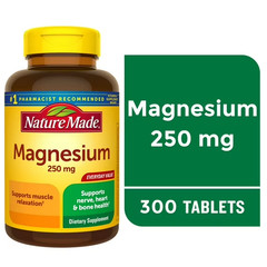 Nature Made Magnesium Oxide 250 mg Tablets, Dietary Supplement, 300 Count