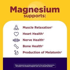 Nature Made Magnesium + Ashwagandha Capsules, Stress Relief + Sleep Support-60ct