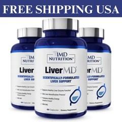 3 Packs 1MD Nutrition LiverMD Liver Support Supplement New 180 Count
