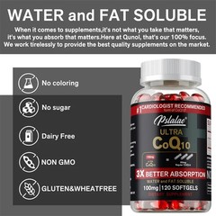 CoQ10 240pcs – Supports Heart, Skin, Brain, and Dental Health, Antioxidant