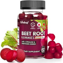 Careleaf Beetroot Gummies 500mg Energy Booster 60Ct