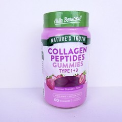 Natures Truth Collagen Peptides Gummies Type 1+3 60 Gummies Exp 7/2027