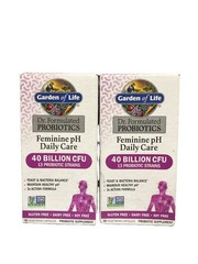 2x Garden of Life Feminine pH Daily Care Probiotic 40 Billion CFU 30 Caps 05/26+