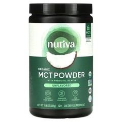 2 X Nutiva, Organic MCT Powder, Unflavored, 10.6 oz (300 g)