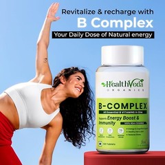HEALTH VEDA ORGANICS Vitamin B-Complex Supplement | Hair Growth, Boosts Energy