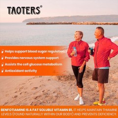TAOTERS Benfotiamine 600mg – Gluten Free and Non-GMO 60Capsules*2bottles