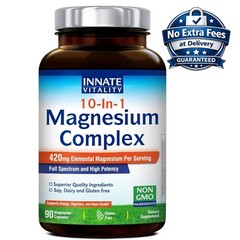 Complejo de Magnesio 10 en 1 Suplemento 960 mg (420 mg Elementales) 90 Cápsulas